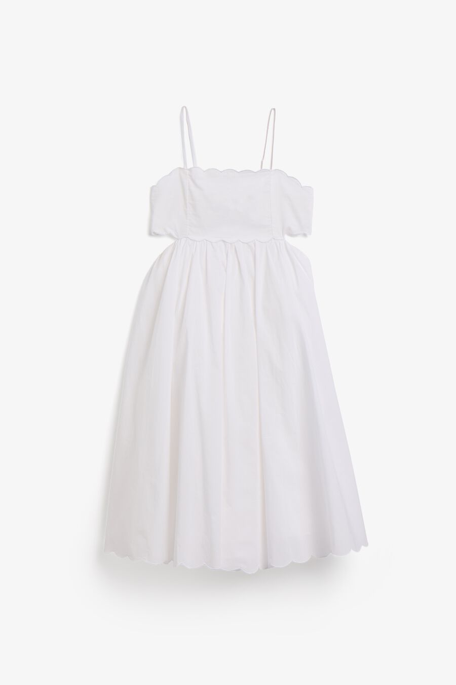ZARIA MIDI POPLIN DRESS in colour Orchid White
