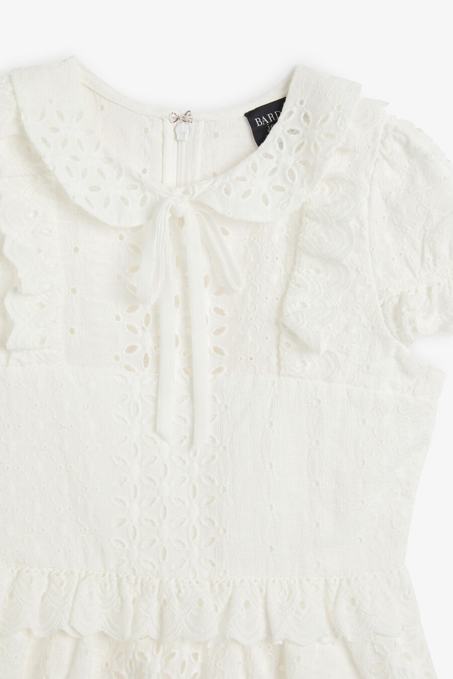 AVA EMBROIDERED DRESS in colour WHITE