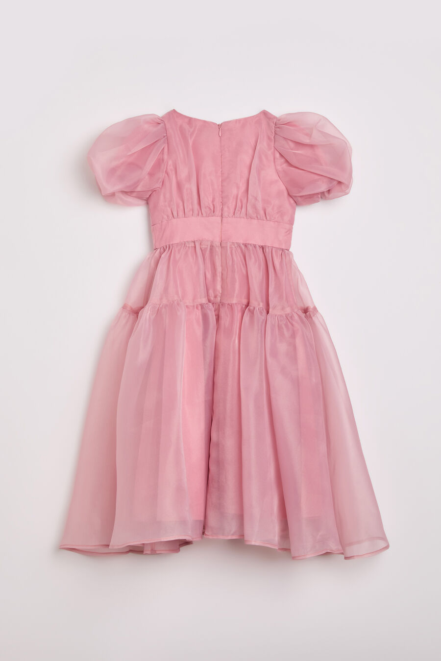 ZOE ORGANZA MIDI DRESS in colour DUSTY PINK