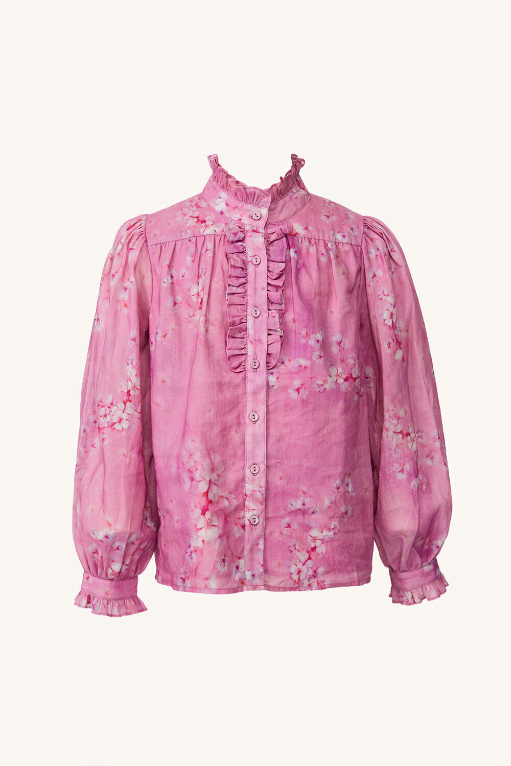 Girls MATILDA FLORAL BLOUSE in colour PEACH WHIP