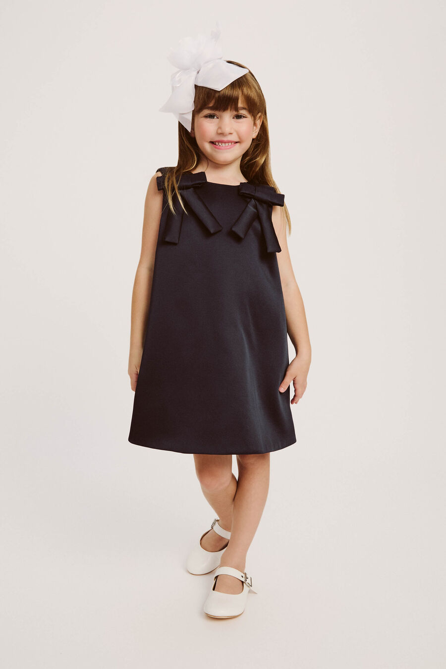 Girls Paz Bow Mini Dress