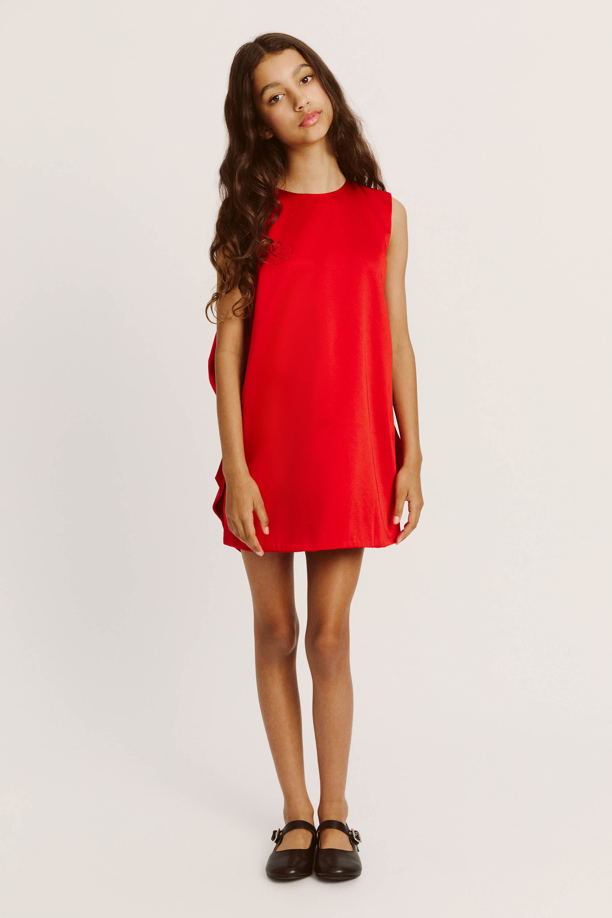 red boho mini dress Red Strapless Babydoll Mini - Romper Dress