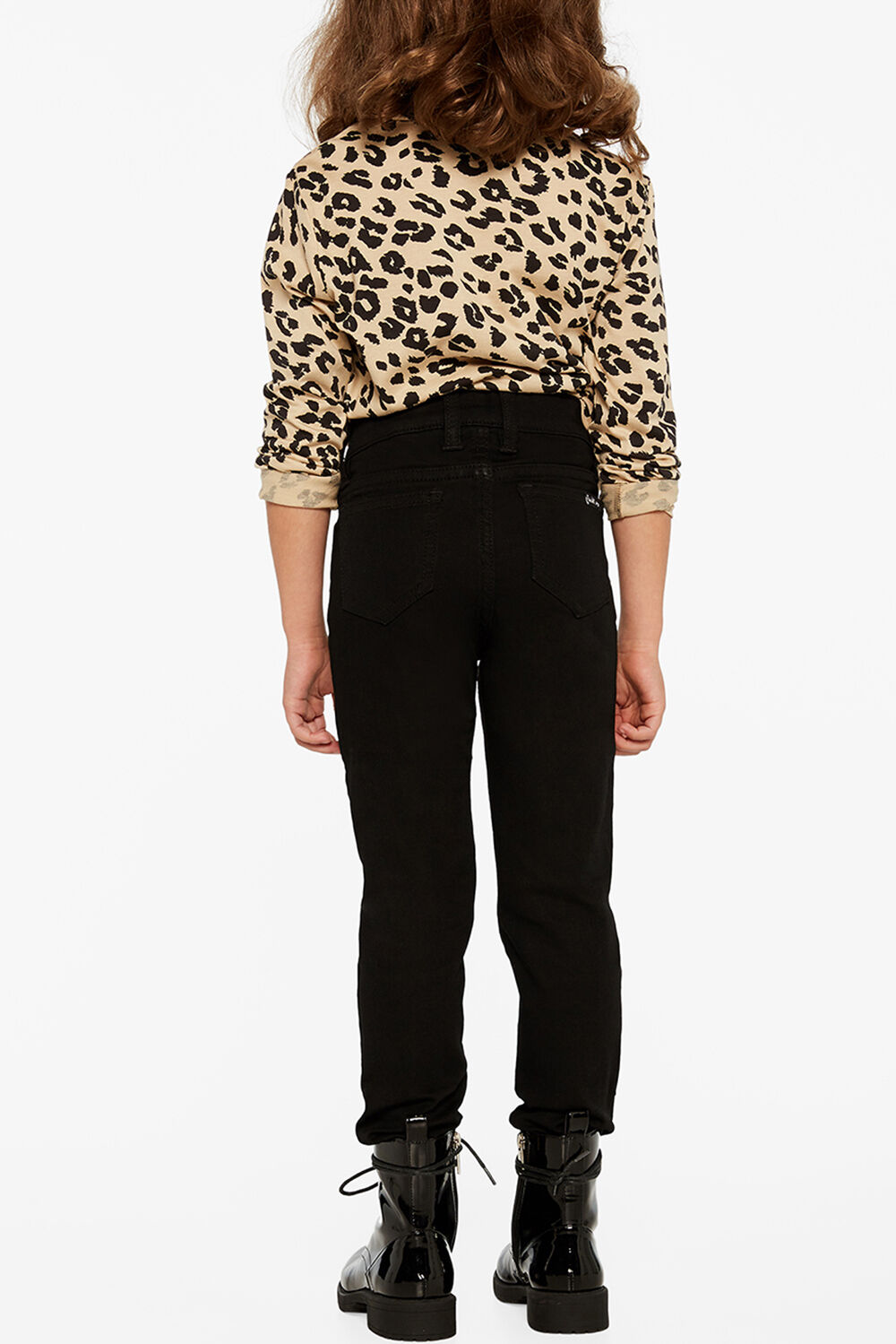 JUNIOR GIRL SIENNA MID RISE JEAN in colour JET BLACK