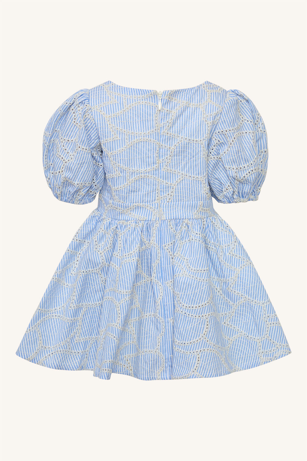 BABY GIRL MINI STRIPE DRESS in colour GRAY DAWN