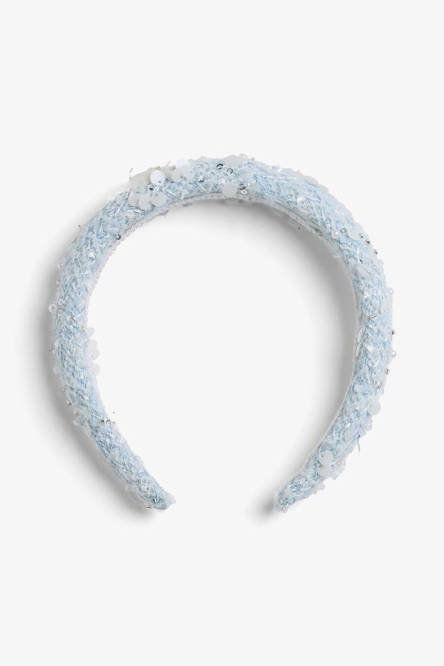 ELLA BOUCLE HEADBAND in colour Soft Blue