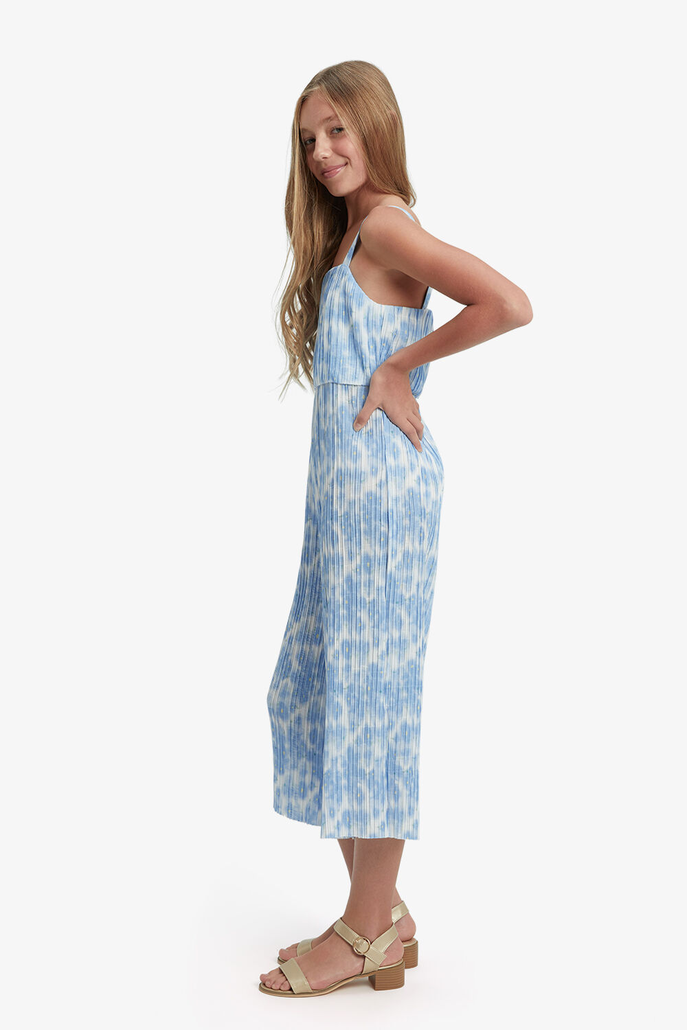 HATTIA FLORAL JUMPSUIT in colour BABY BLUE
