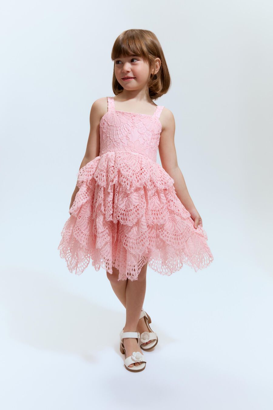 TATIANA LACE DRESS in colour Pink