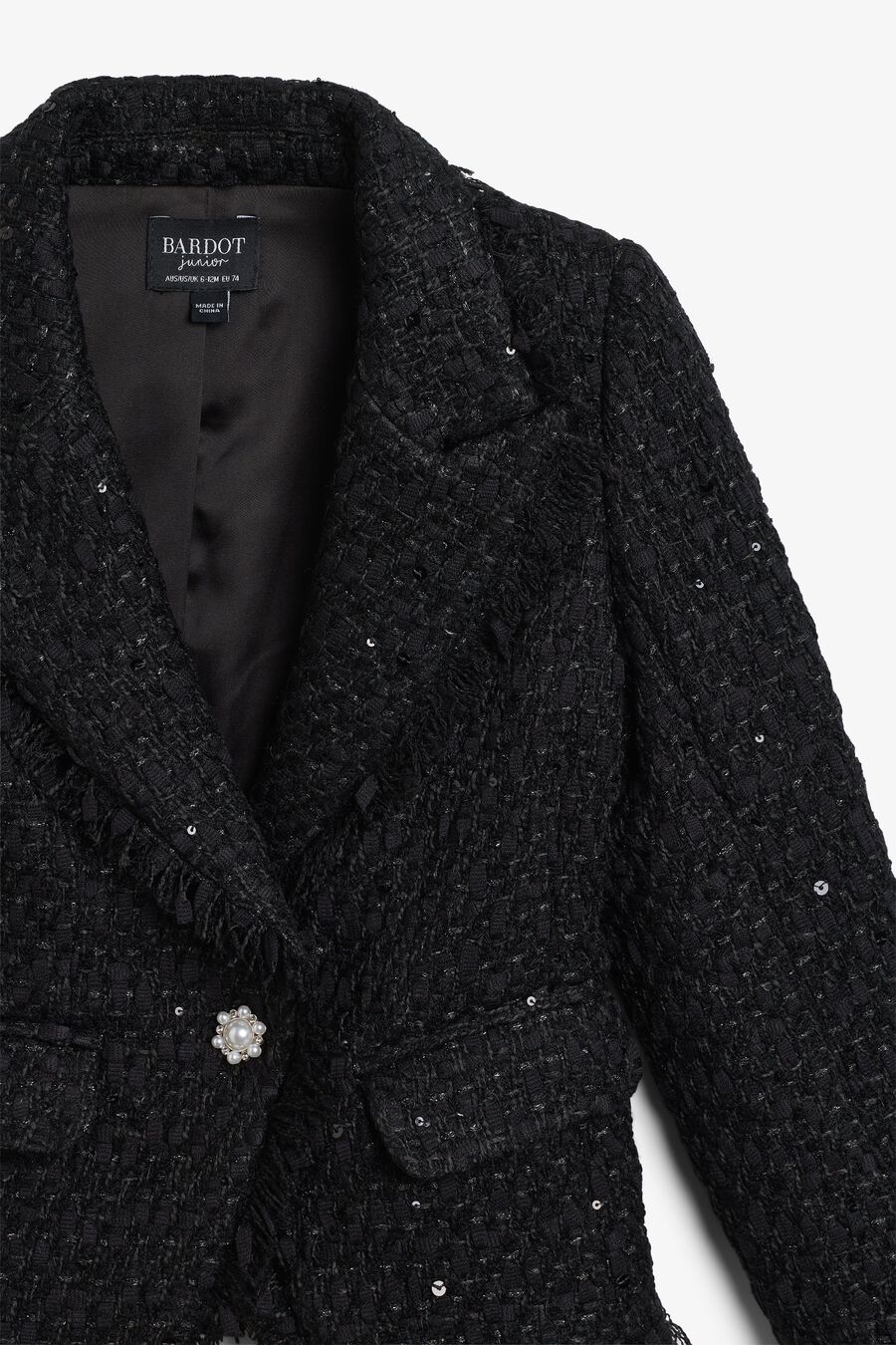 AVA BOUCLE BLAZER in colour Black
