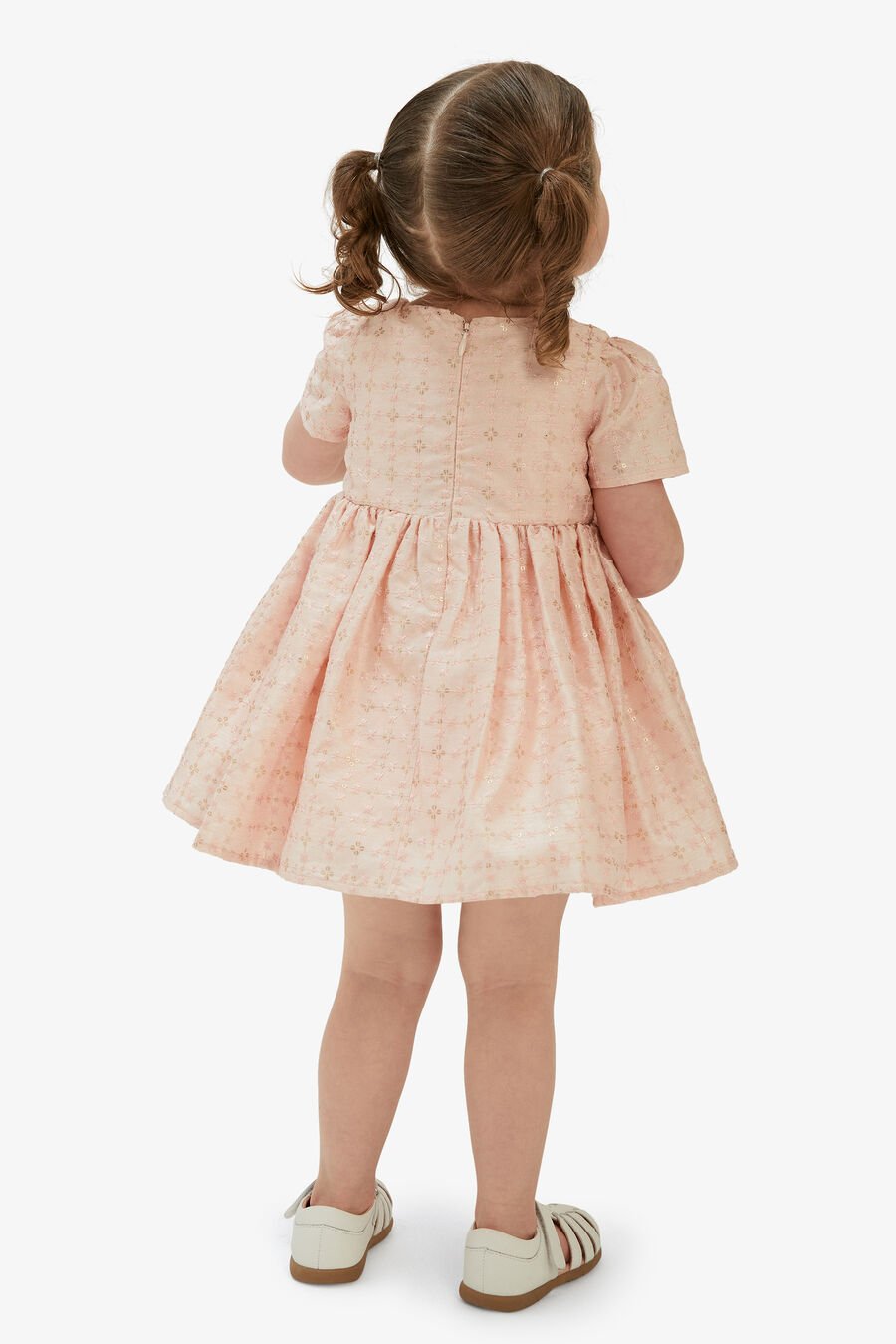 ALICE BOW DRESS in colour Pink & Gold