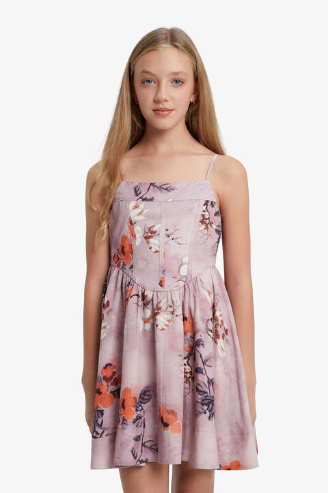 DEVI CORSET MINI DRESS in colour RABBIT