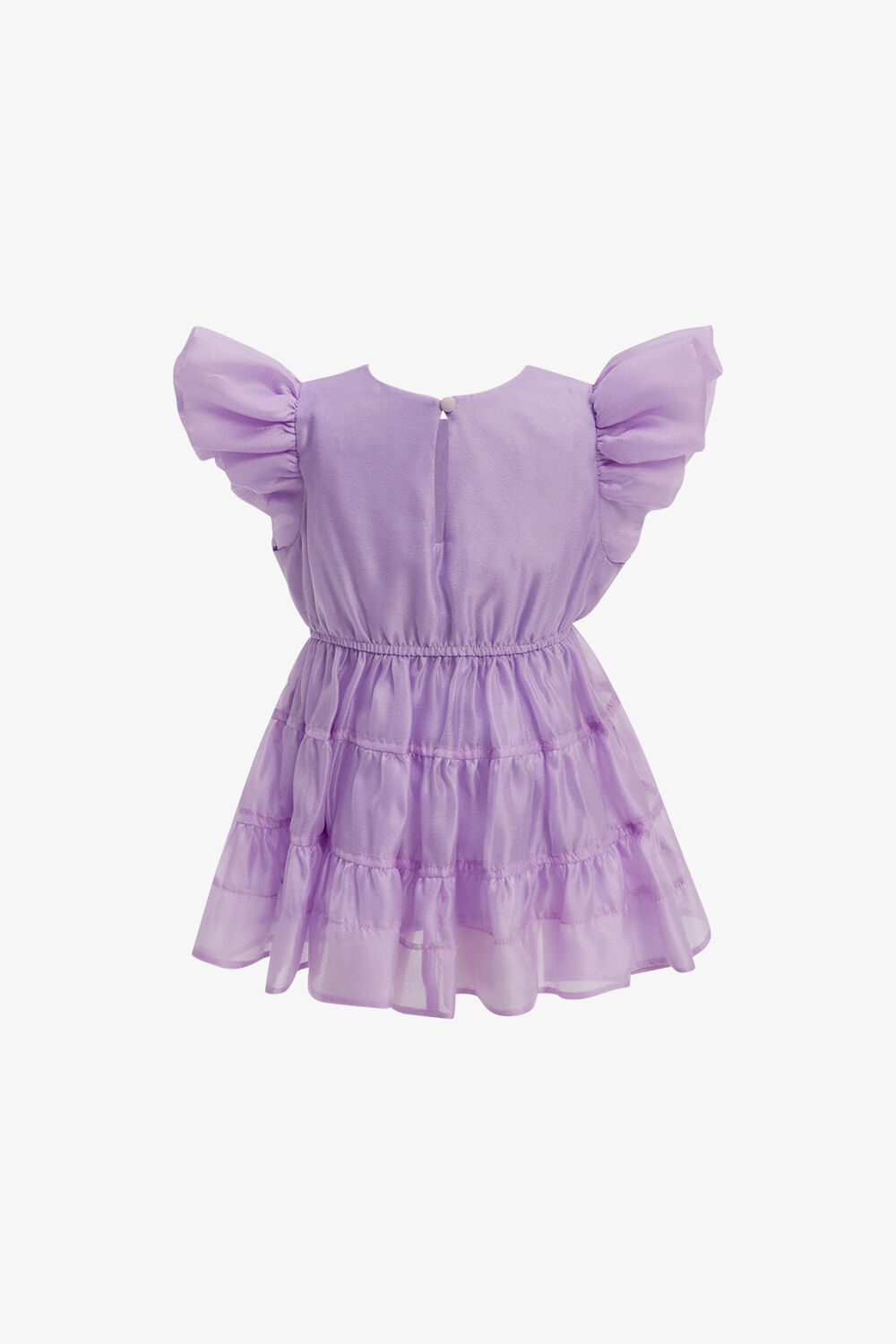 OSHIN ORGANZA DRESS in colour LILAC CHIFFON