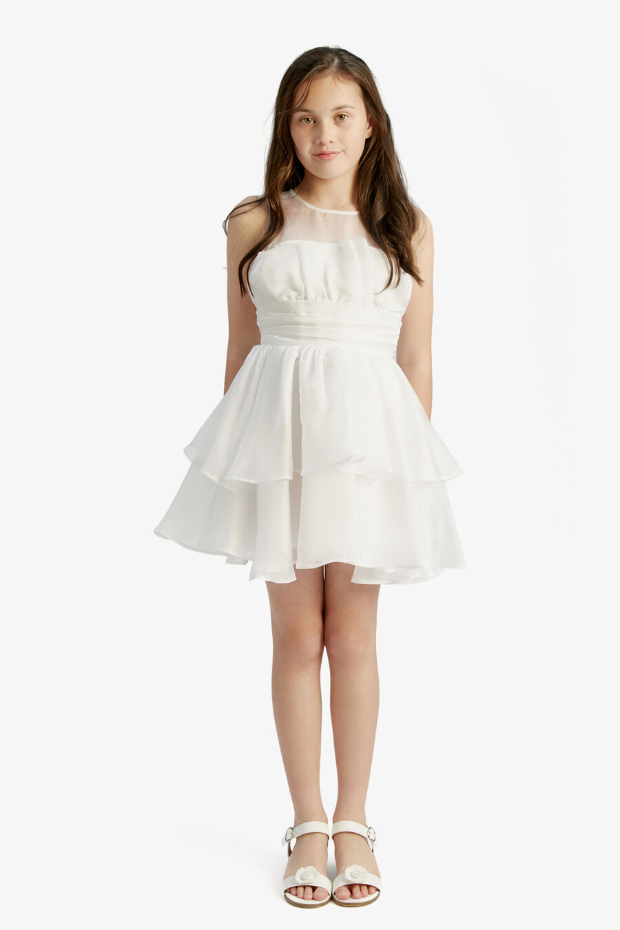Girls Fallon Organza Mini Dress