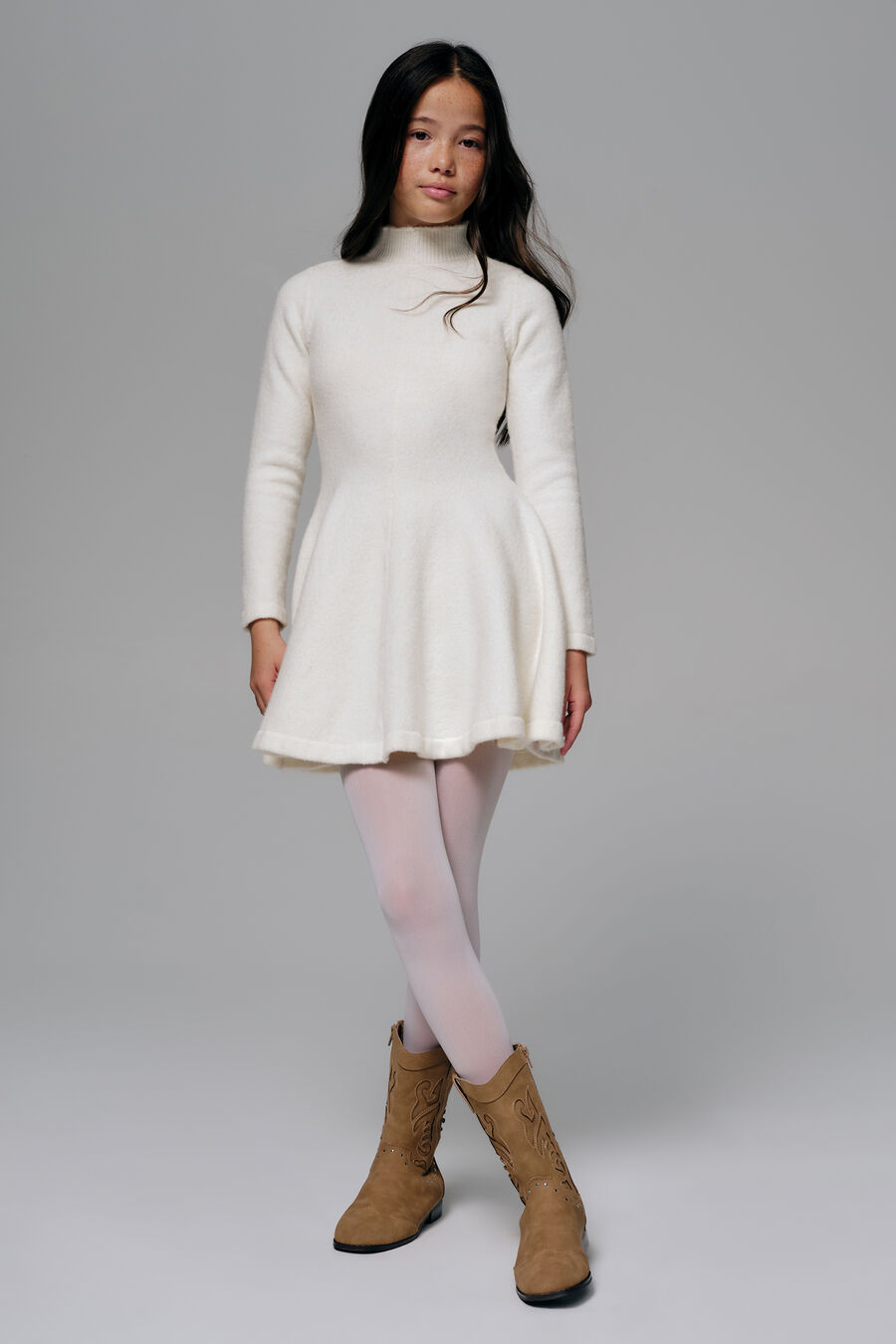 Girls Veria Mini Knit Dress