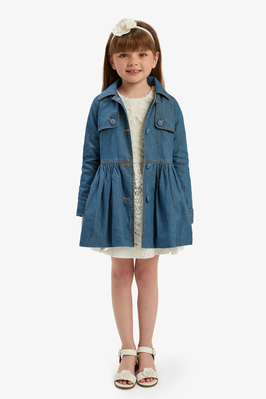 Girls Mia Chambray Trench