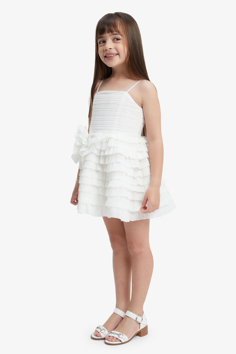 Girls Ginger Plisse Dress