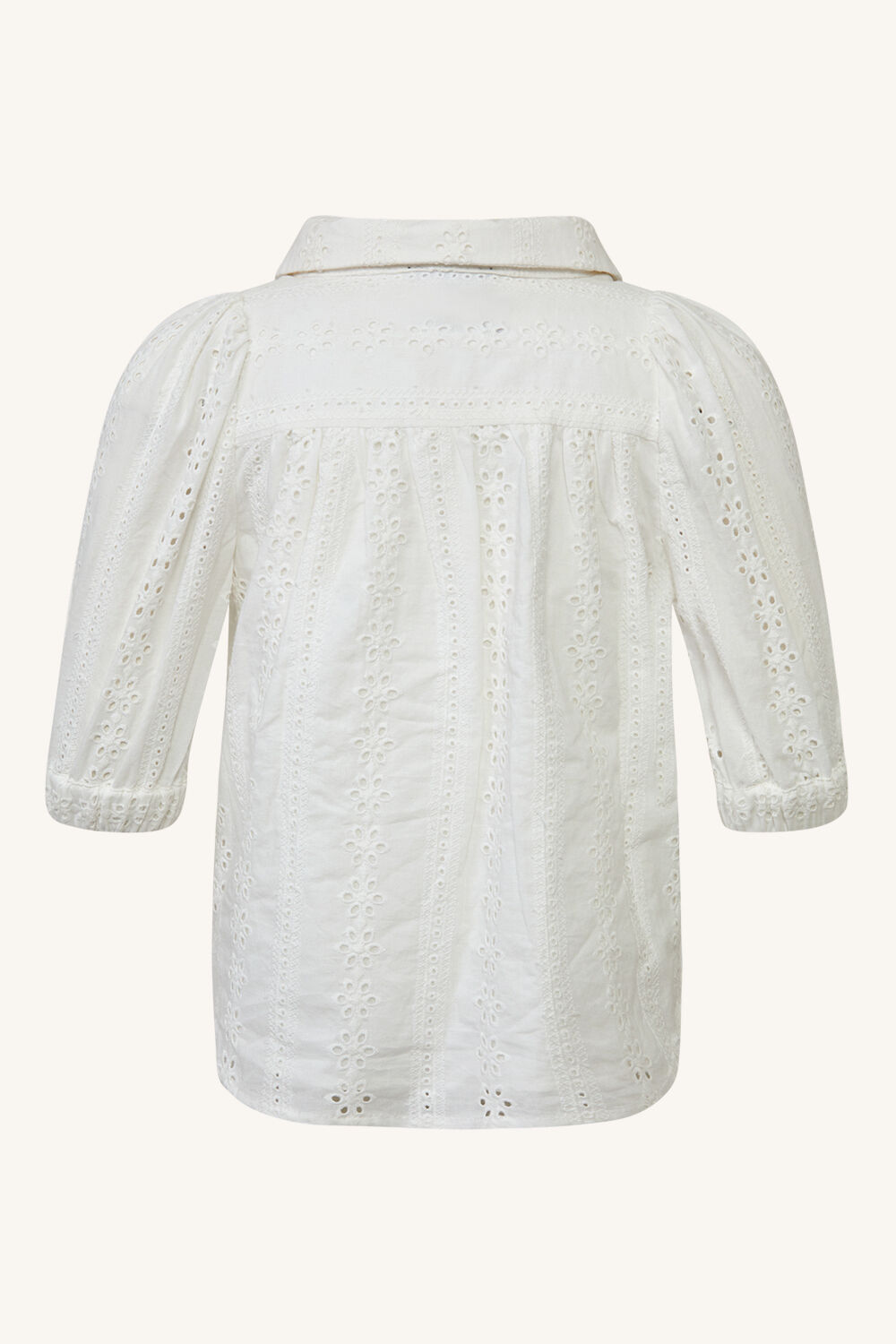 GIRLS BRODERIE SHIRT in colour CLOUD DANCER