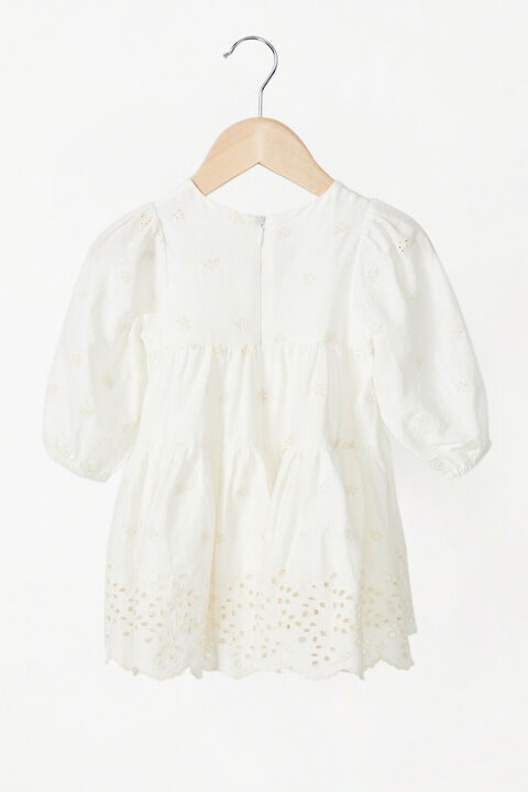 BABY GIRL ARIANNA MINI DRESS in colour CLOUD DANCER