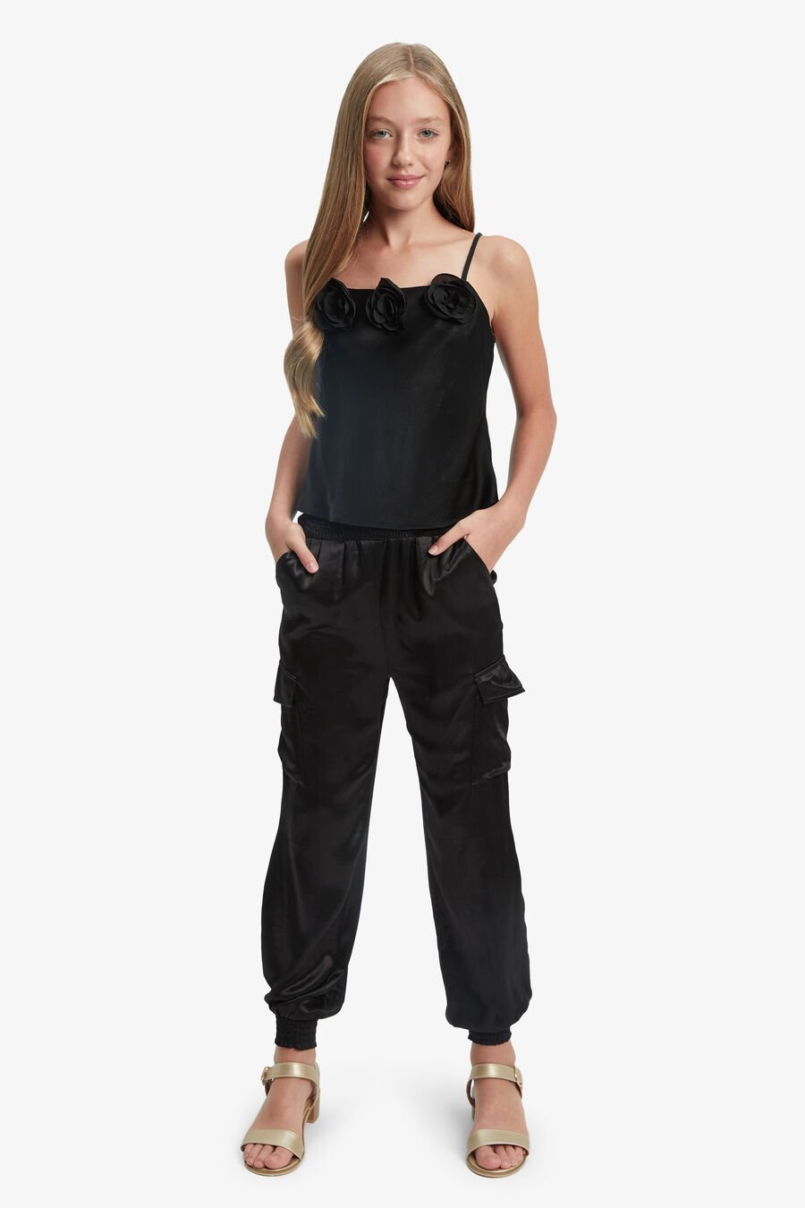 CORA CARGO PANT in colour BLACK
