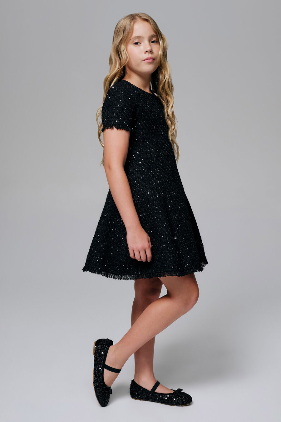 Girls Ava Boucle Mini Dress