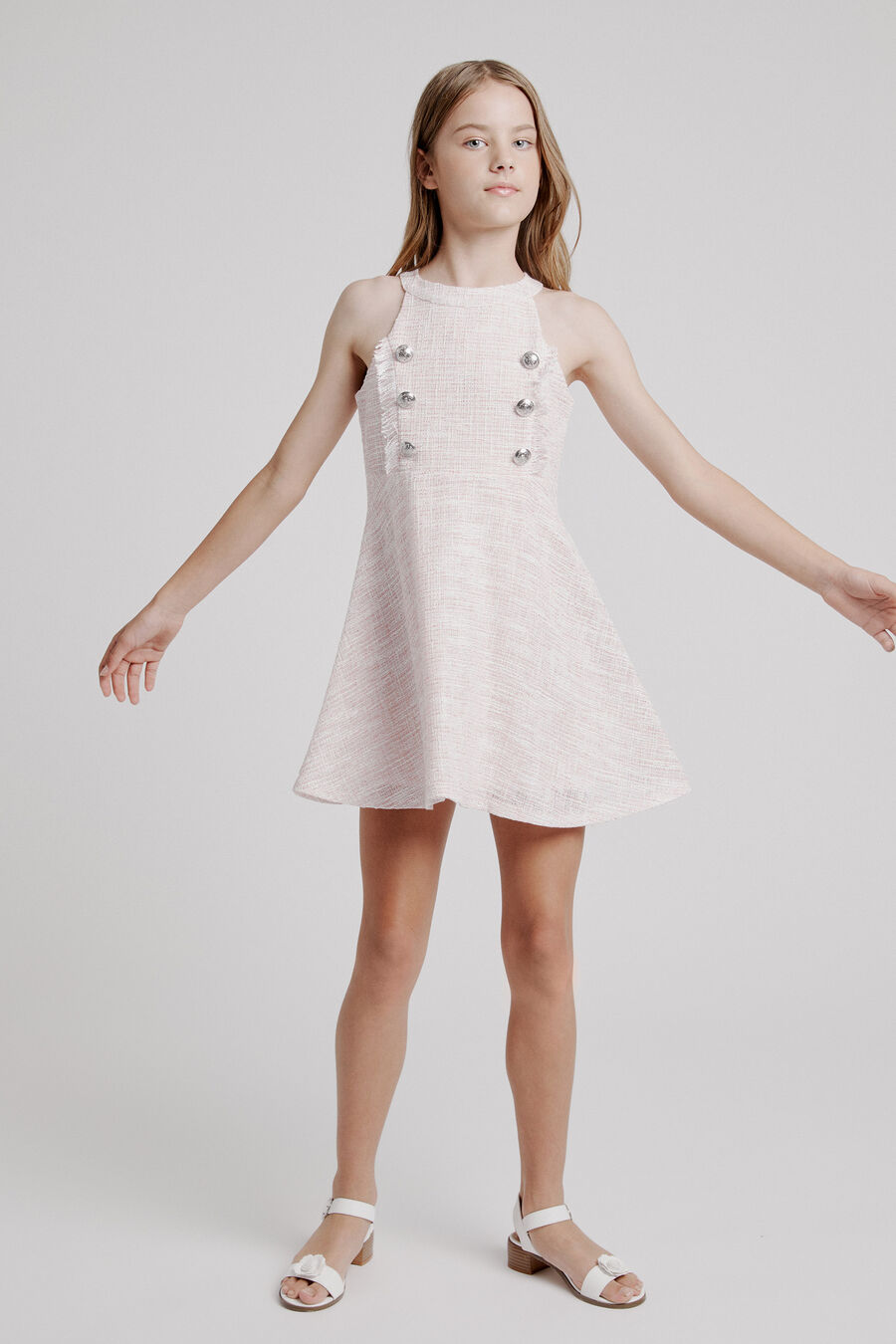 Girls Roma Boucle Dress