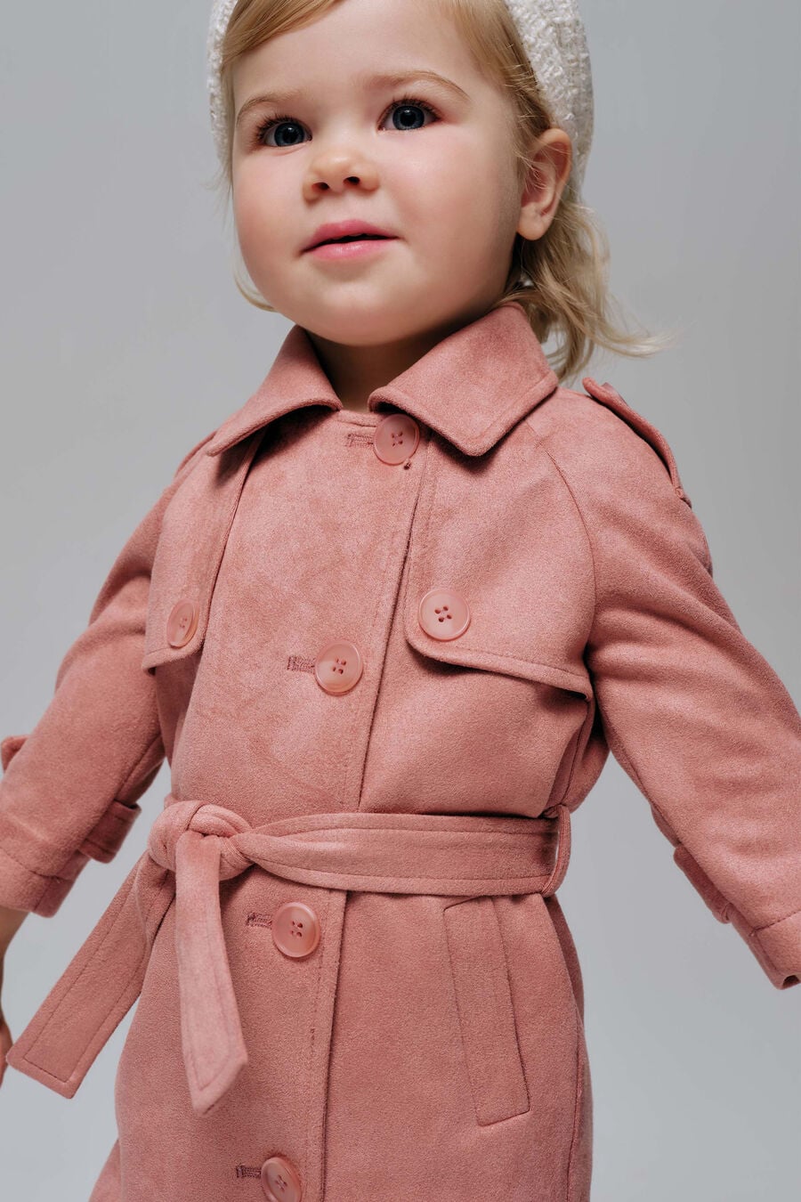 Baby Girl Natasha Suede Trench