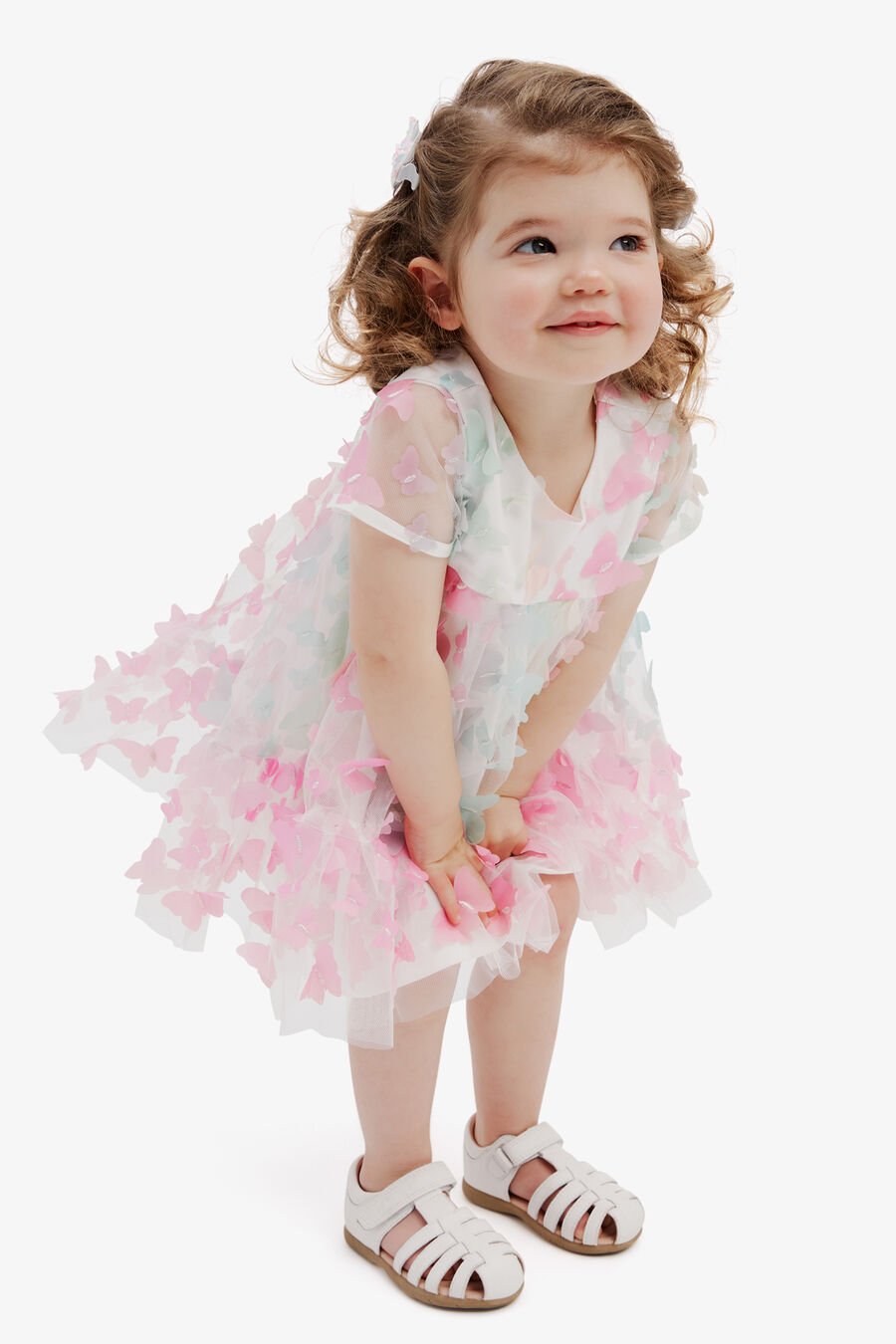 Baby Girl Butterfly Tiered Dress