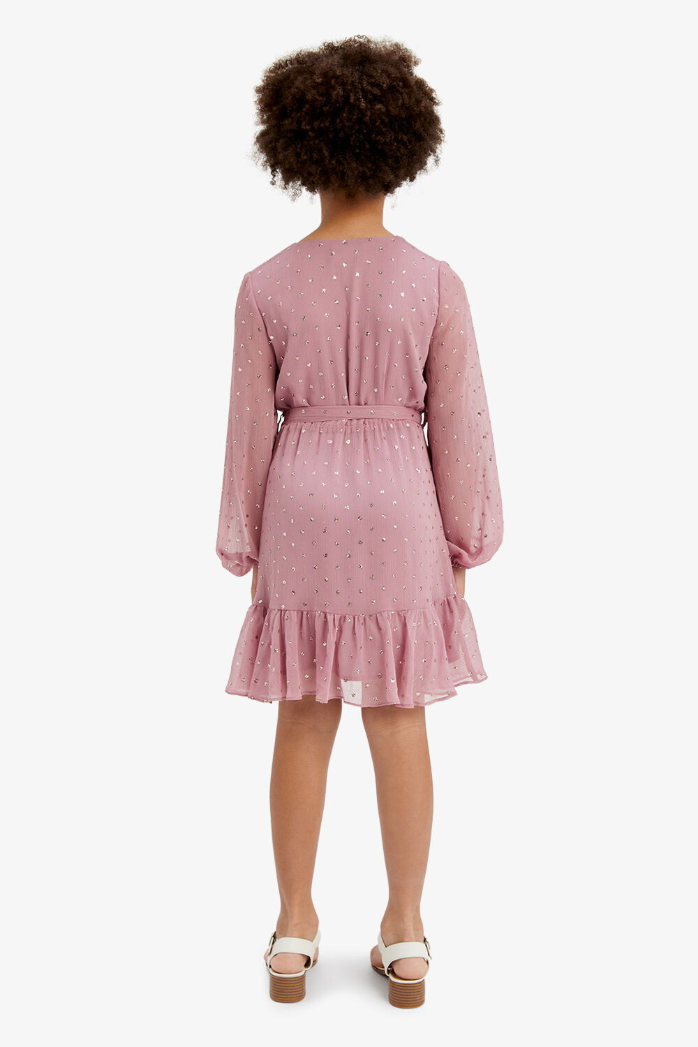 GIRLS CANDICE WRAP DRESS in colour SWEET LILAC