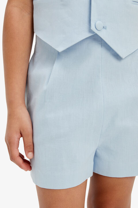 AVERILL LINEN SHORT in colour CROWN BLUE