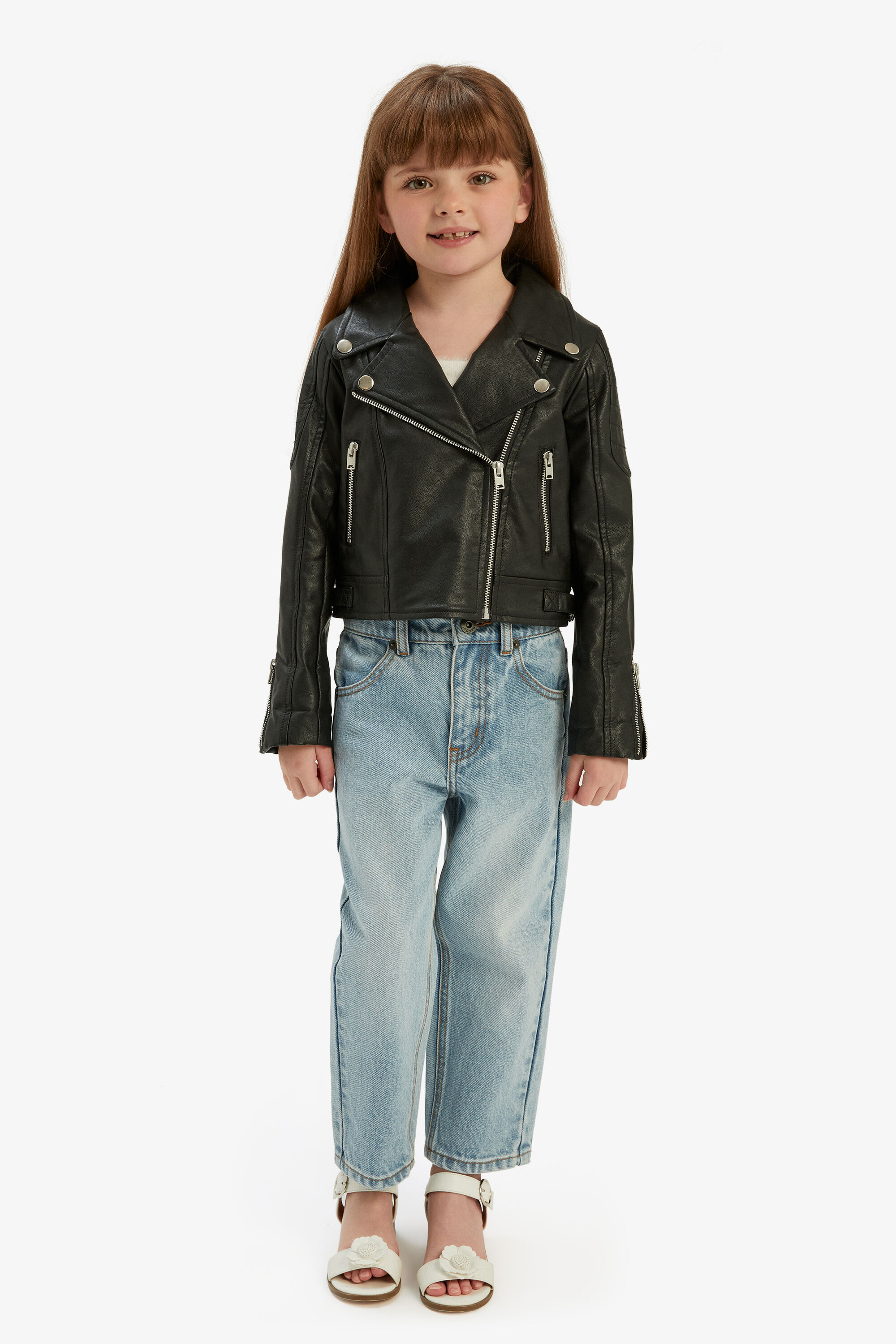 Girls Kora Biker Jacket In Black Bardot Junior