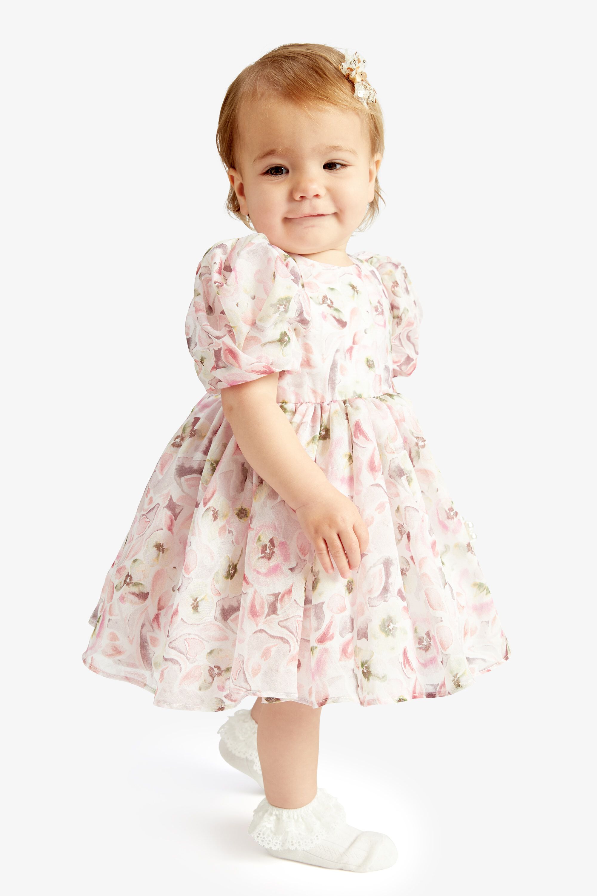 Baby Girl Juliet Mini Dress In Pink Floral | Bardot Junior