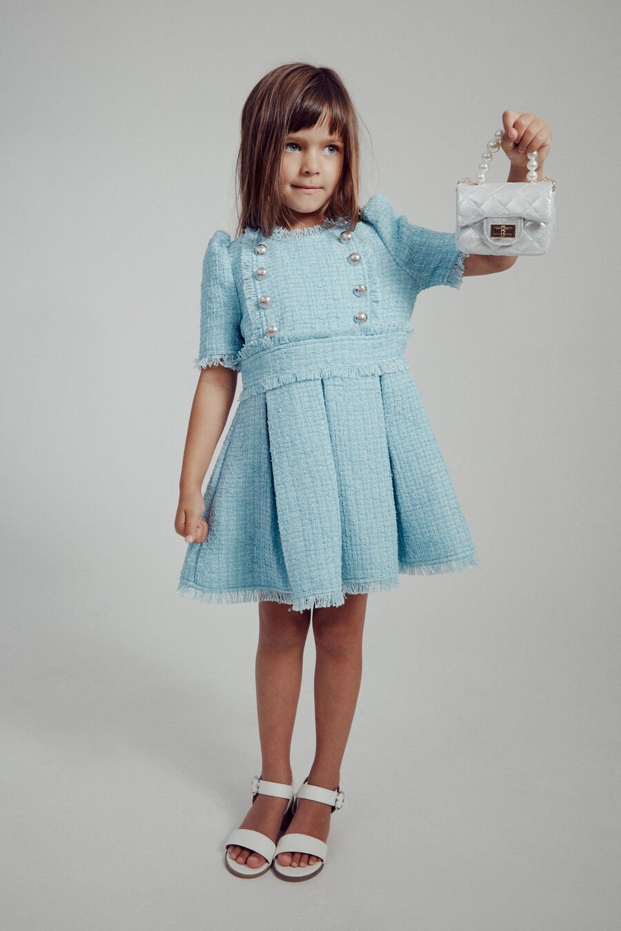 Girls Brielle Boucle Dress