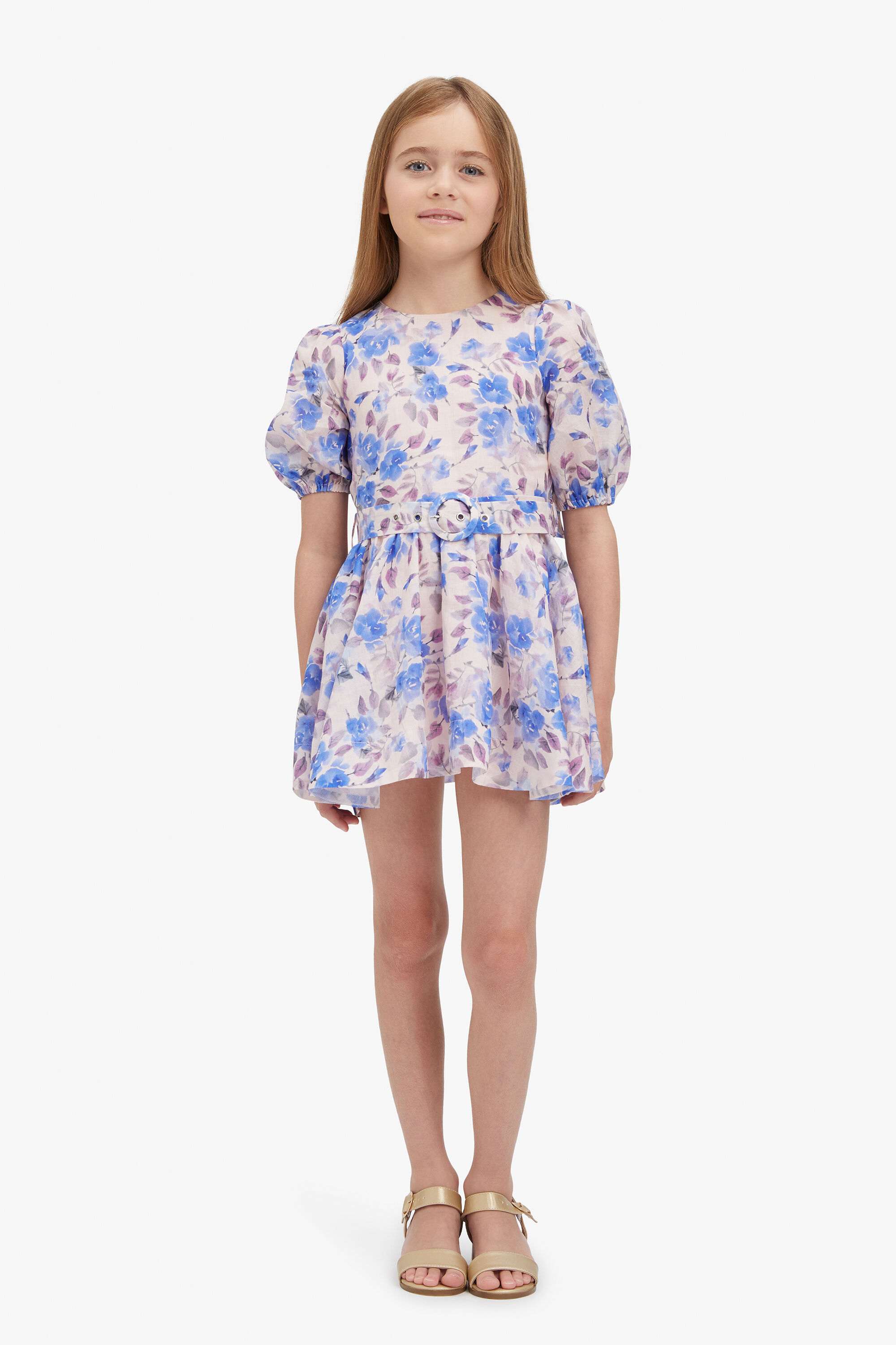 Girls top belted dress