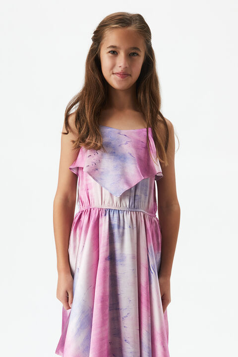 GIRLS ADDY PRINTED HANKY DRESS in colour BRIGHT WHITE