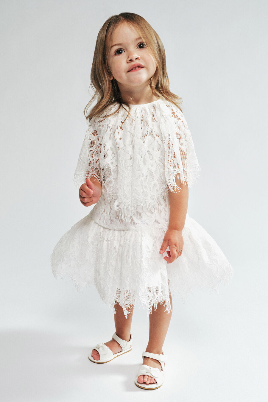 Baby Girl Bessy Lace Cape Dress