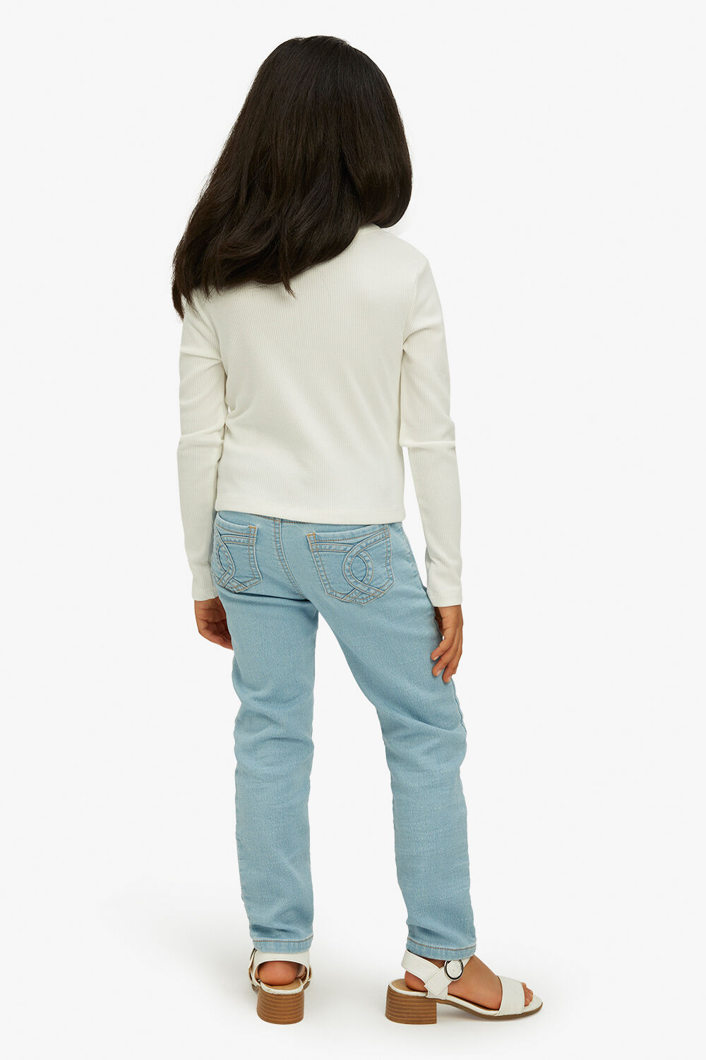 GIRLS SOPHIE KNIT DENIM JEAN in colour CITADEL