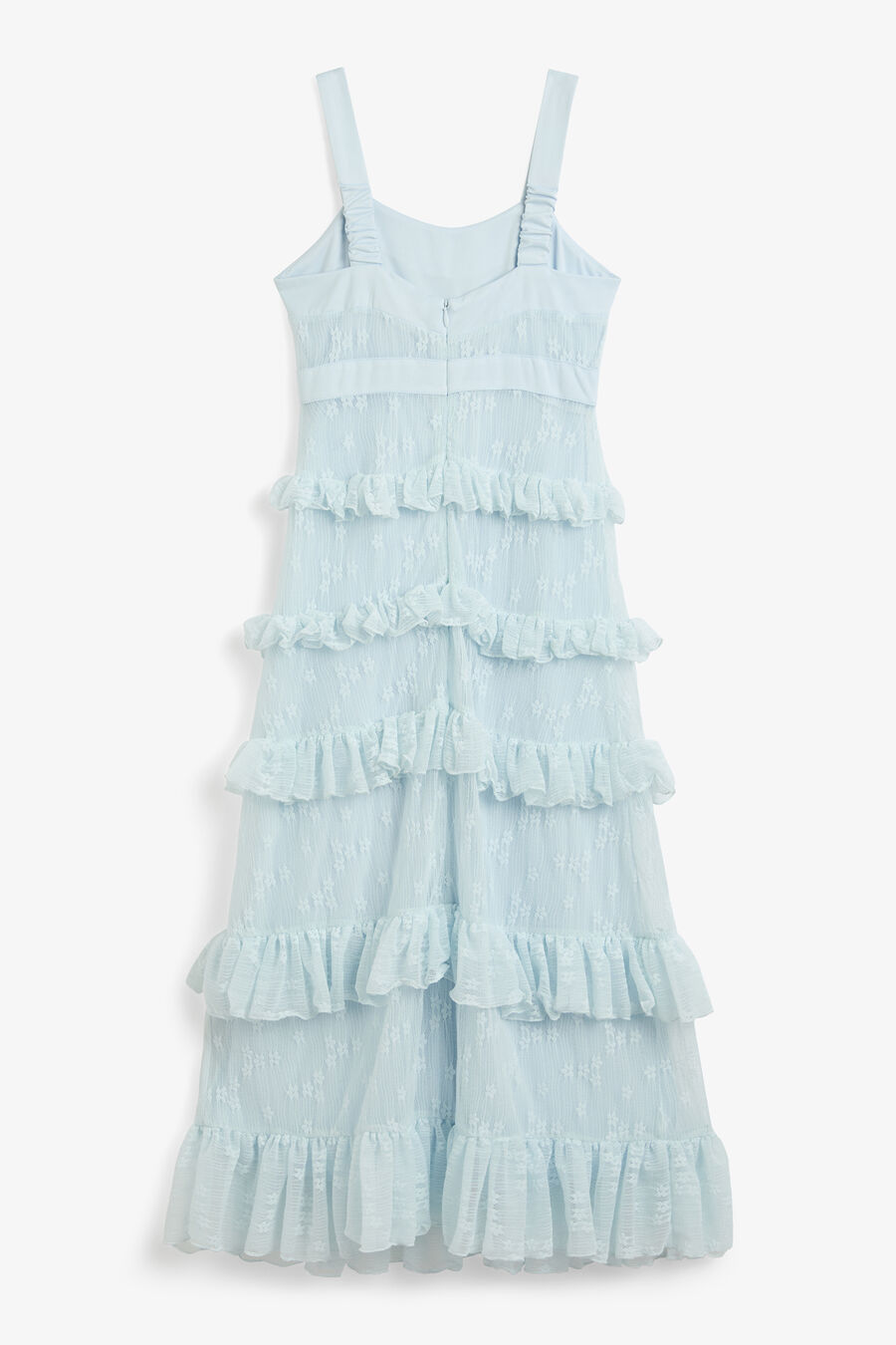 ALICIA TIERED MAXI DRESS in colour Blue