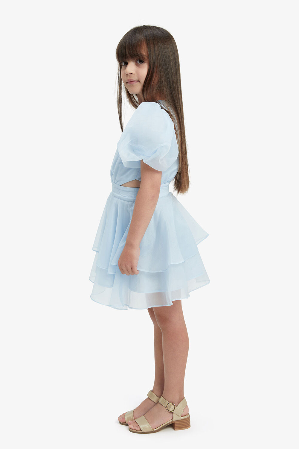 MAIA ORGANZA MINI DRESS in colour ILLUSION BLUE