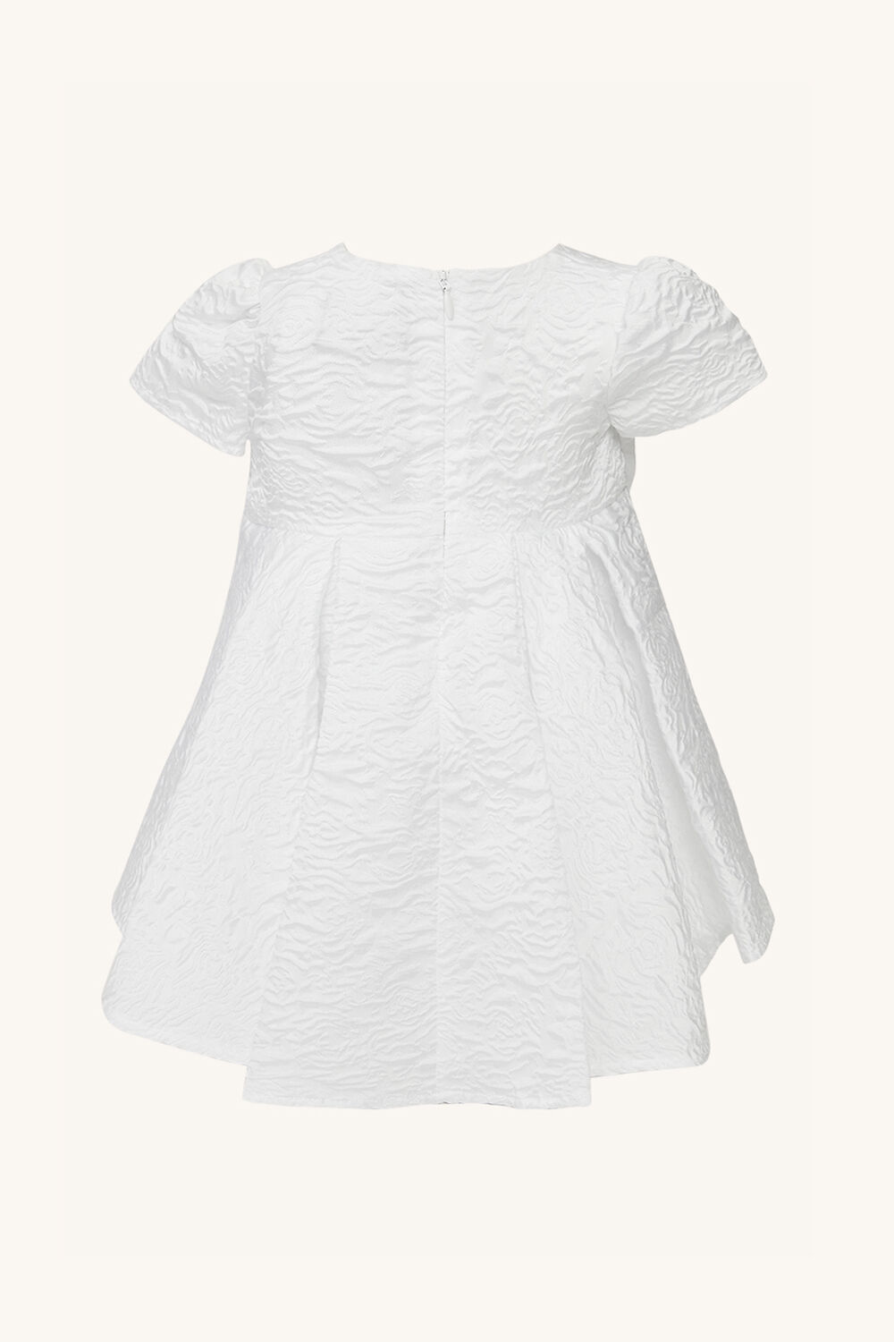 BABY GIRL isla bow dress in colour BRIGHT WHITE