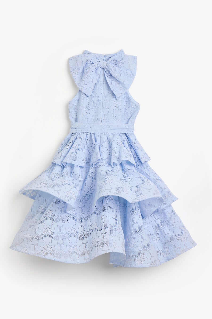 SUKI HALTER LACE DRESS in colour Powder Blue