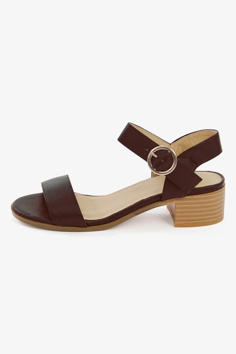 BUCKLE HEEL in colour CAVIAR