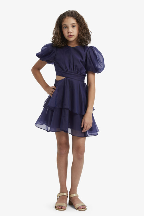 MAIA ORGANZA MINI DRESS in colour BLACK IRIS