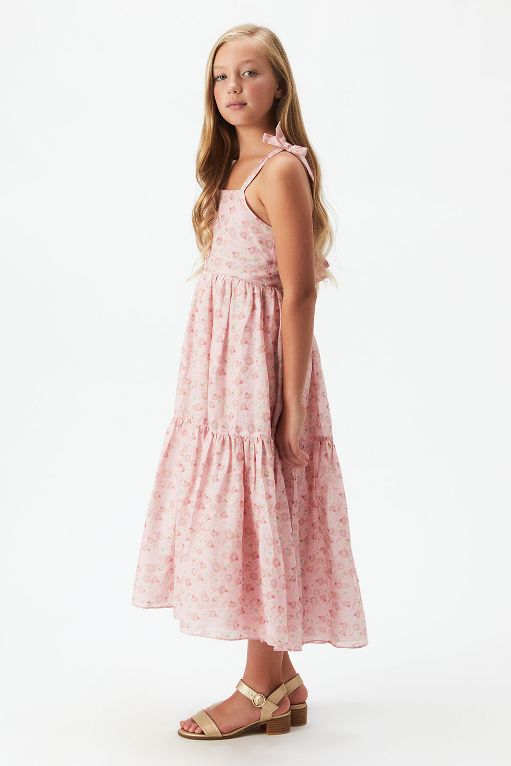 Girls tiered maxi dress