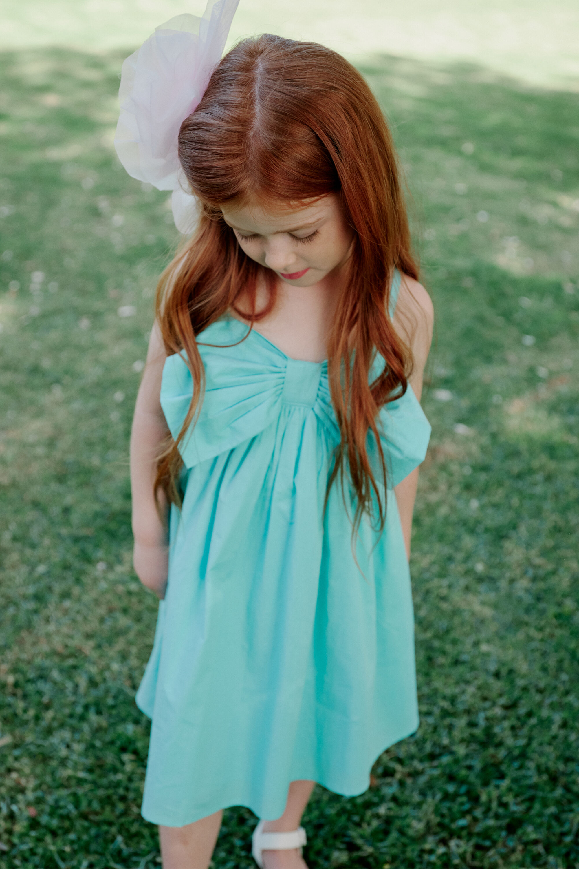 Aqua blue dress sales for little girl