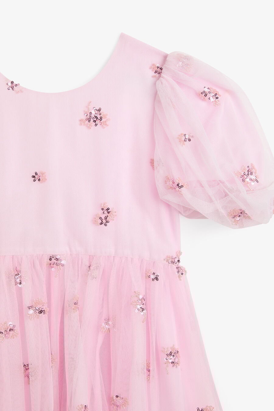 RHEA TULLE MINI DRESS in colour Bliss Pink