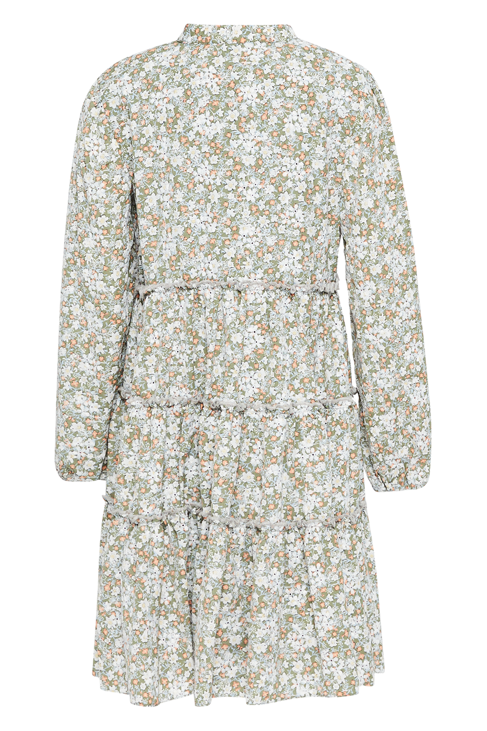 GIRLS SERENITY FLORAL DRESS in colour BURNT OLIVE