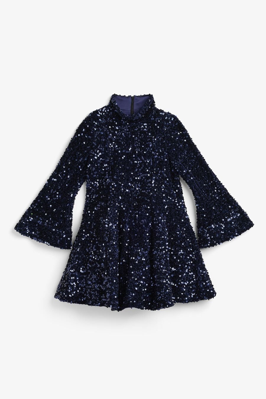 ANNIE SEQUIN MINI DRESS in colour Navy