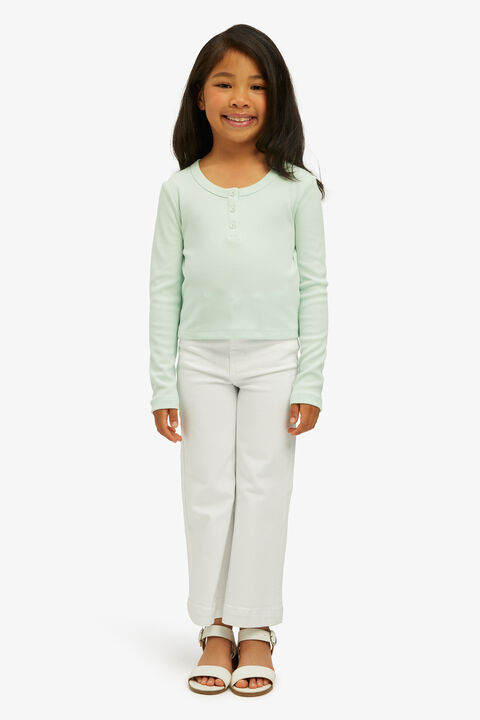 GIRLS AMALIE RIB TEE in colour MINT