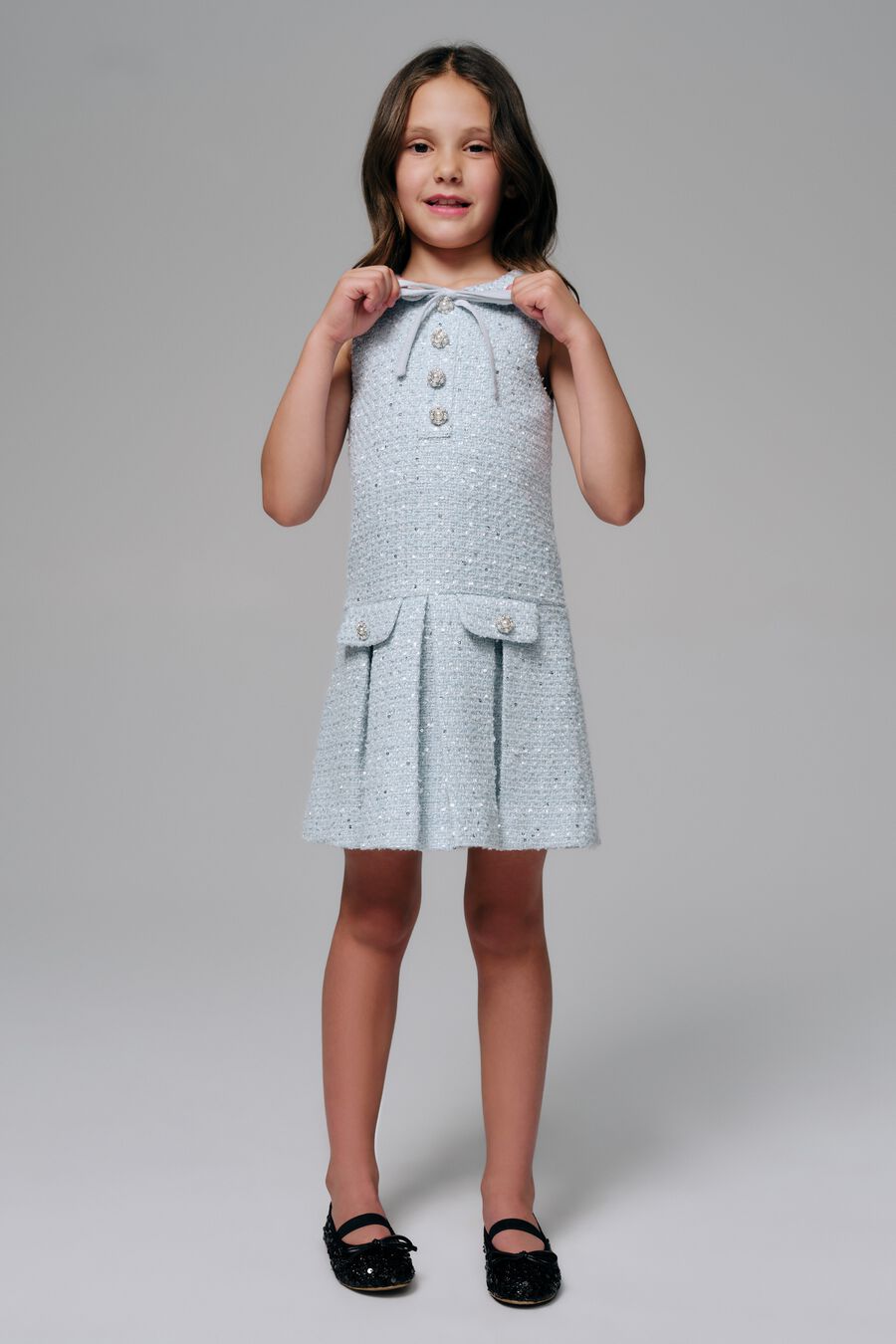 Girls Enes Boucle Mini Dress