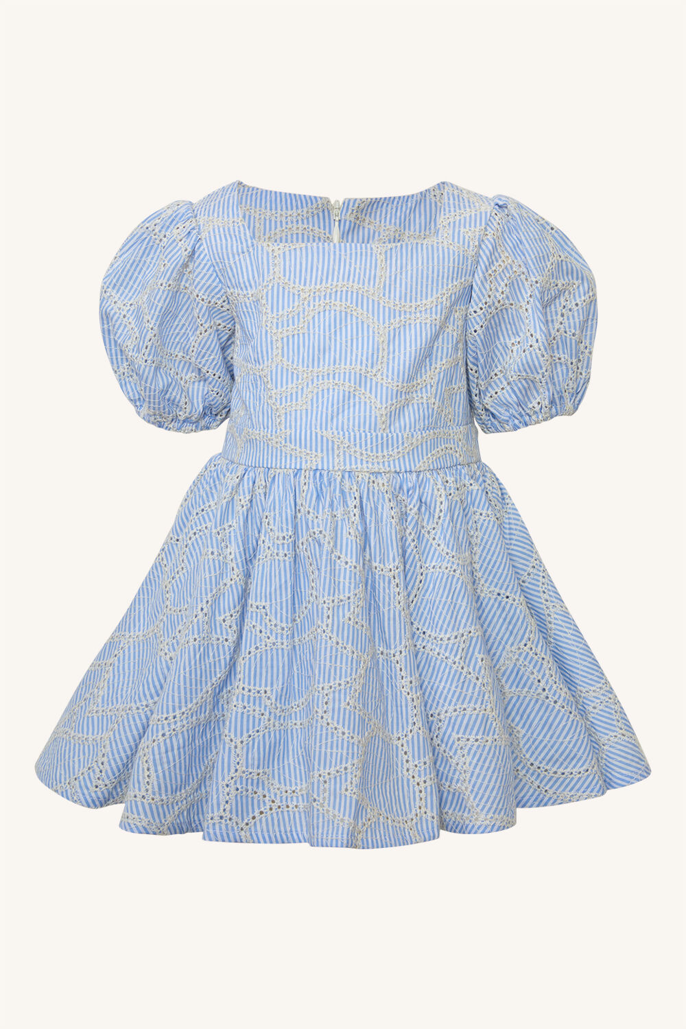 BABY GIRL MINI STRIPE DRESS in colour GRAY DAWN