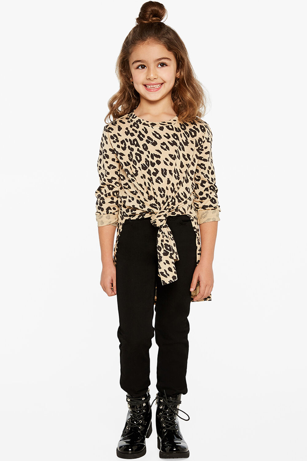 JUNIOR GIRL SIENNA MID RISE JEAN in colour JET BLACK